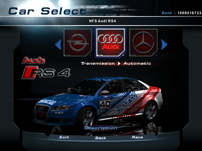Need For Speed Hot Pursuit 2 Audi RS4
